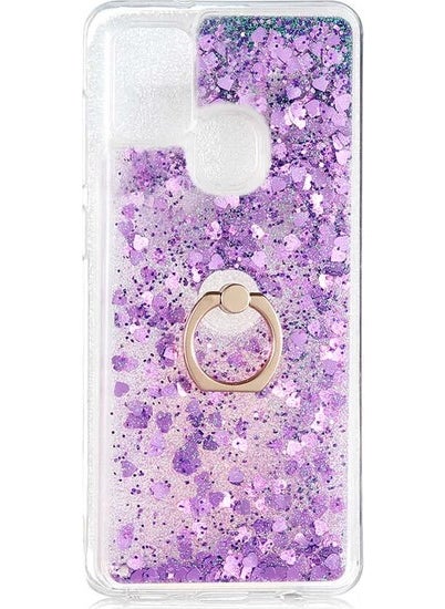 TahTicMer Samsung Galaxy S20 Plus G985 Case Sequin Water Ring Heart Glitter Stand Silicone Milce Cover Luxury  - Image 1