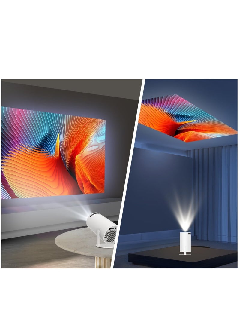Projector for Home 4K Support 720P Native HD Portable Projector Android 11 YouTube Builtin Apps 5G WiFi Auto Keystone 3500 lumens (350 ANSI) 3 Watt Speaker 176" Screen Compatible 4K TV Stick