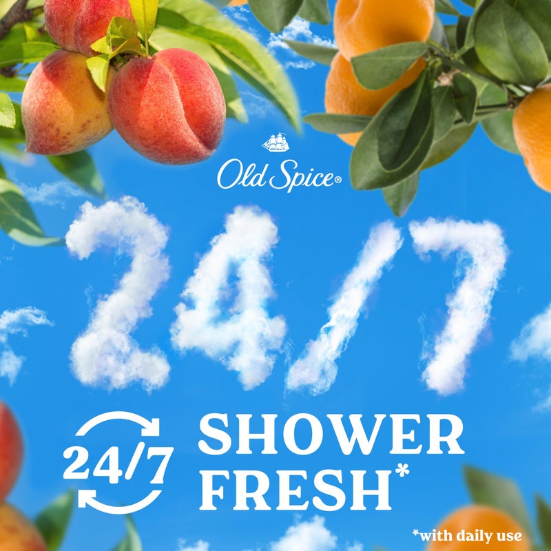 Old Spice Cleansing Body Wash for Men, 24/7 Shower Fresh with Lasting Scent, Moisturize & Renew, Gentle on Skin, Vitamin B3, Sunrise with Peach + Mandarin Peel Scent, 18 oz - Image 4