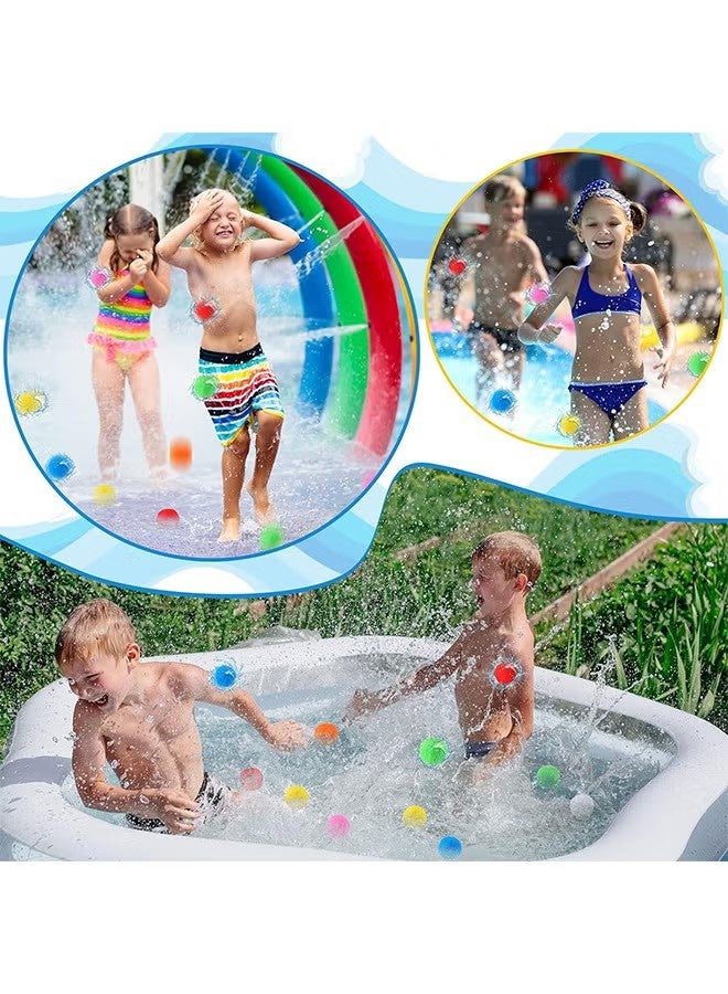 واي جيه 20 كرة ماء قابلة لإعادة الاستخدام للألعاب الخارجية، كريات ماء للأطفال والمراهقين من الذكور والإناث، كريات للأنشطة الصيفية في المسبح والفناء الخلفي - Image 5