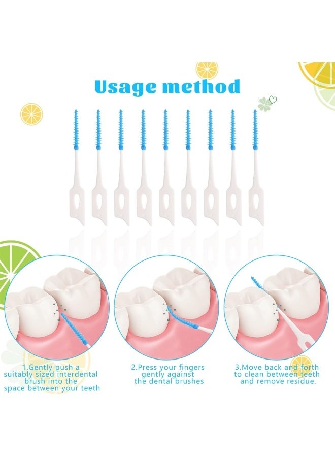 200PCS Portable Silica Gel Toothpick Toothbrush Original Suitable for Oral Care of Adults and Children,Toothpick Brushes Teeth Cleaning Tool (Blue) - Image 4
