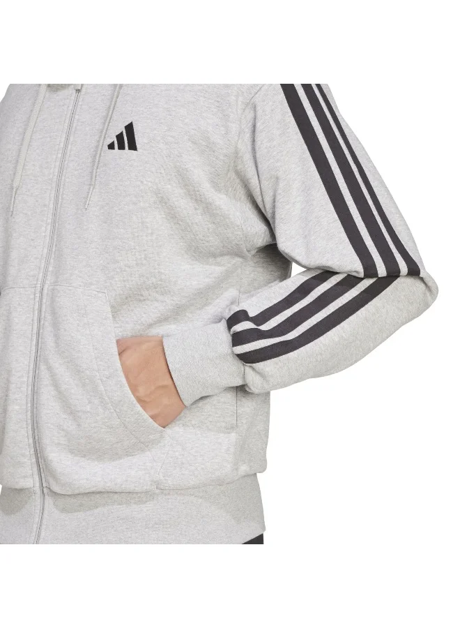 adidas جاكيت تدريب رمادي M 3S Ft Fz رجالي XS