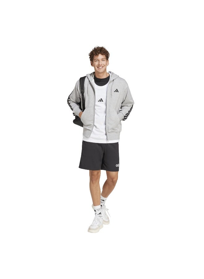 adidas جاكيت رياضي بغطاء رأس للرجال رمادي - Image 5