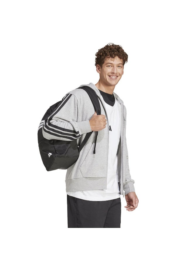 adidas جاكيت رياضي بغطاء رأس للرجال رمادي - Image 4