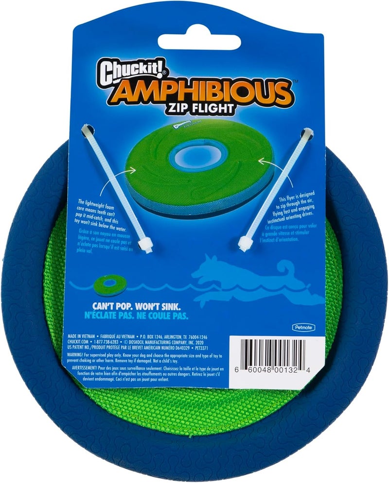 Chuckit! Zipflight Flyer Dog Frisbee Toy Floats; Gentle On Dog's Teeth And Gums; Small - Image 2