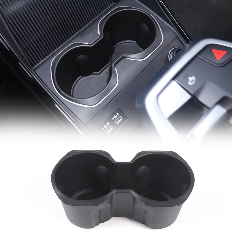 Car Cup Holder Organizer Box Compatible with BMW X1 U11 2023 2024 TPE 1PCSFixed Water Cup Bottom Filling Storage TrayCentral Control Auxiliary Insert Storage Accessories