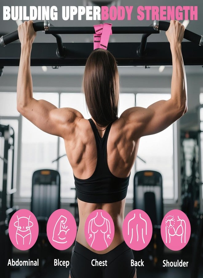Bbtops Pull Up Assistance Bands,Up to 300 lbs Assistance,Adjustable Heavy Duty 4 Pull Up Bands with Handle and Door Anchor for Home Gym Fitness Exercise Strength Training Workout Equipment Pink - Image 2