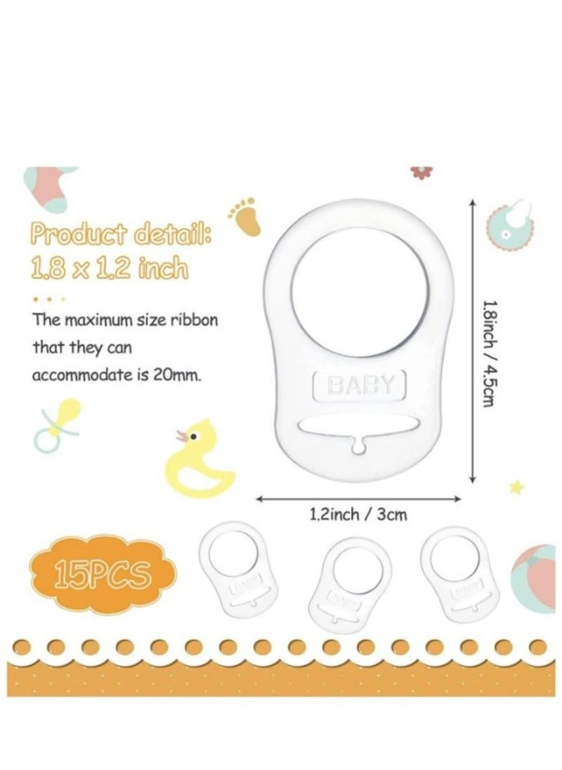 Pacifier 4 Pieces CARE AND SMILE Silicone Clips Holders Silicone Adapter Rings Holder Baby Rings Baby Dummy Pacifier Holder for Baby Pacifiers transparent - pzsku/ZE4428F632856D4F21A79Z/45/_/1739185398/d9943f7c-066f-4637-a8be-df4437935f55
