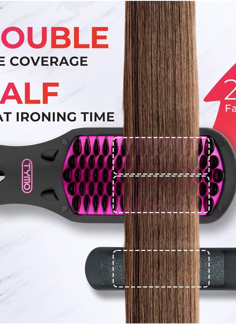 TYMO - TYMO One-Step Hair Straightening Brush with Negative Ions, Ceramic Heating, 16 Temperature Settings, LCD Display, and Anti-Scald Safety Design for All Ages - Image 1