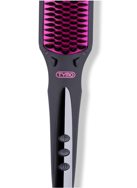 TYMO One-Step Hair Straightening Brush with Negative Ions, Ceramic Heating, 16 Temperature Settings, LCD Display, and Anti-Scald Safety Design for All Ages
