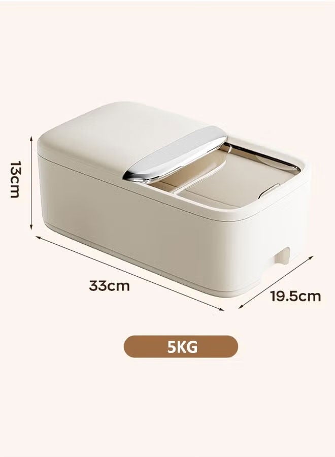 Rice Bucket Rice Storage Container with Measuring Cup Food Dispenser Rice Container Household Rice Bucket BPA-Free Household for Kitchen Pantry Organization（5KG）  - Image 2