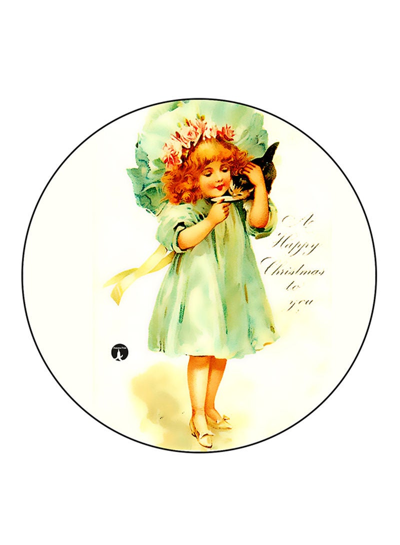 Vintage Art Printed Mouse Pad Multicolour