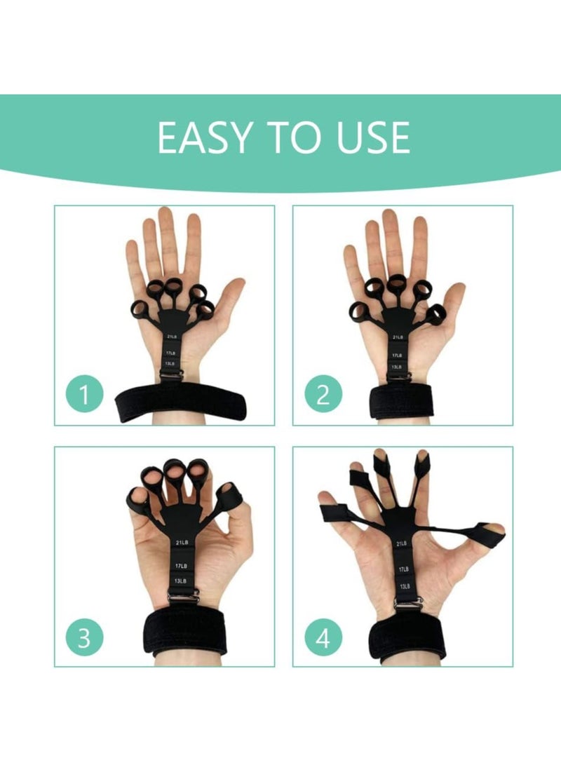 HW Hand Grip Strengthener Trainer Kit - Hand Strengthener & Grip Strength Kit - Forearm Grip Adjustable Resistance - Finger Stretcher, Hand Gripper, Finger Exerciser for Men/Women - Image 4