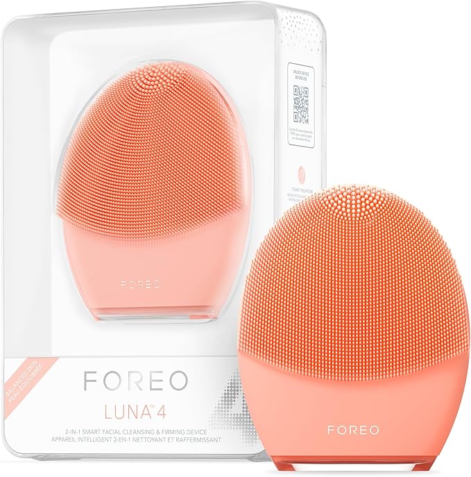 FOREO Clean Balance Luna 4 Bundle Facial Cleansing Brush for Sensitive Skin Luna MicroFoam Face Cleanser 20 100 ml Firming Face Massager - Image 1