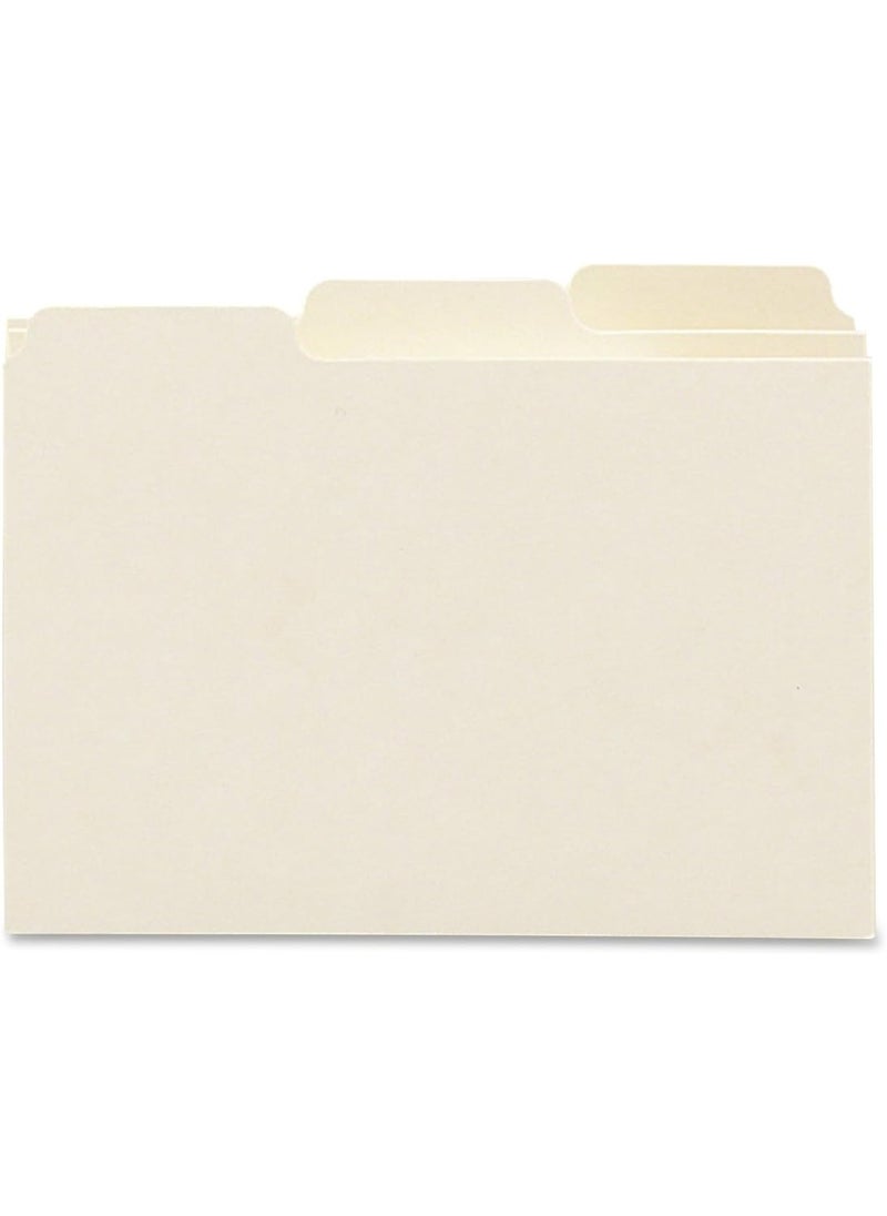 Smead Smead Card Guide Plain 13Cut Tab Blank 6W x 4H Manila 100 per Box 56030  - Image 1