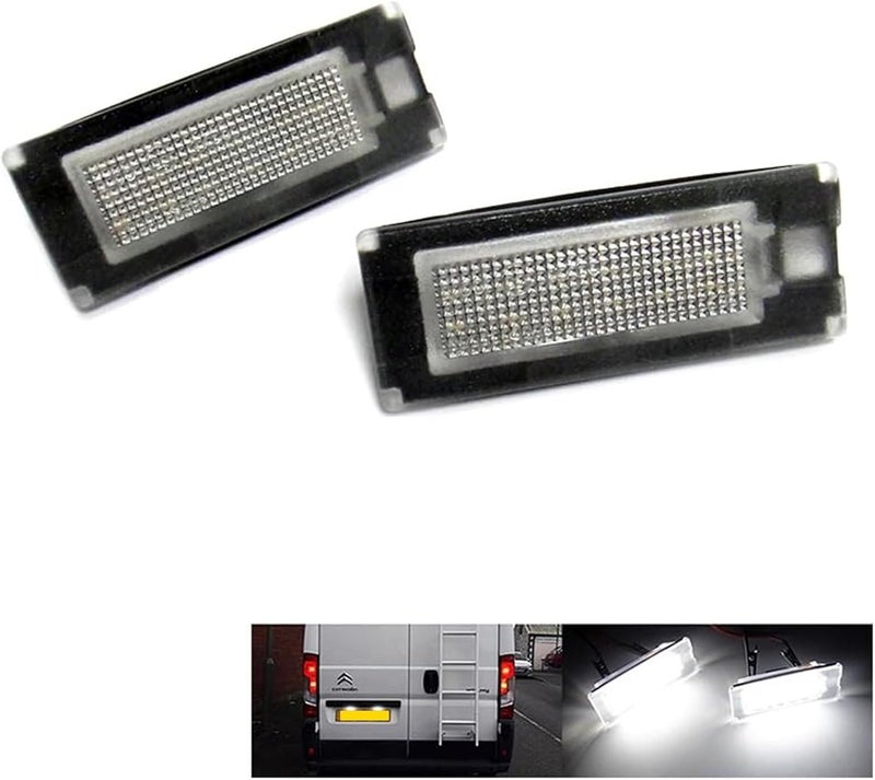 Vuzmode 2x LED License Plate Light for Relay Jumper Boxer Ducato - Image 2