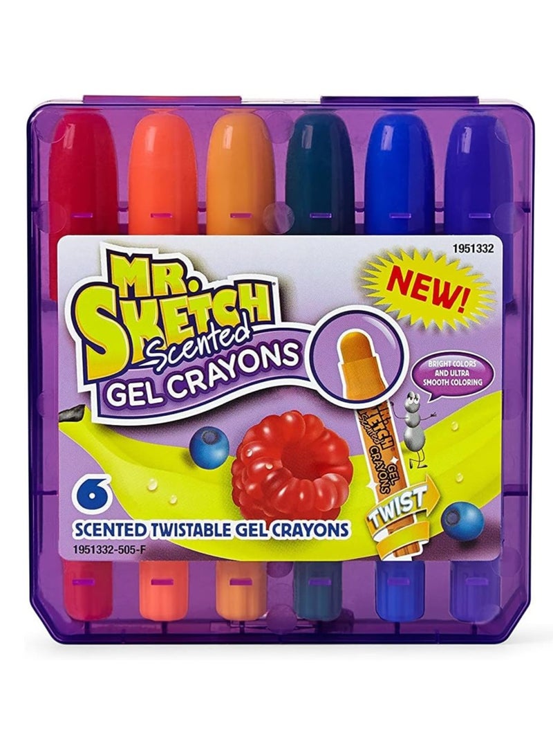 Mr. Sketch أقلام جيل معطرة قابلة للتدوير، ألوان متنوعة، عبوة من 6 - Image 1