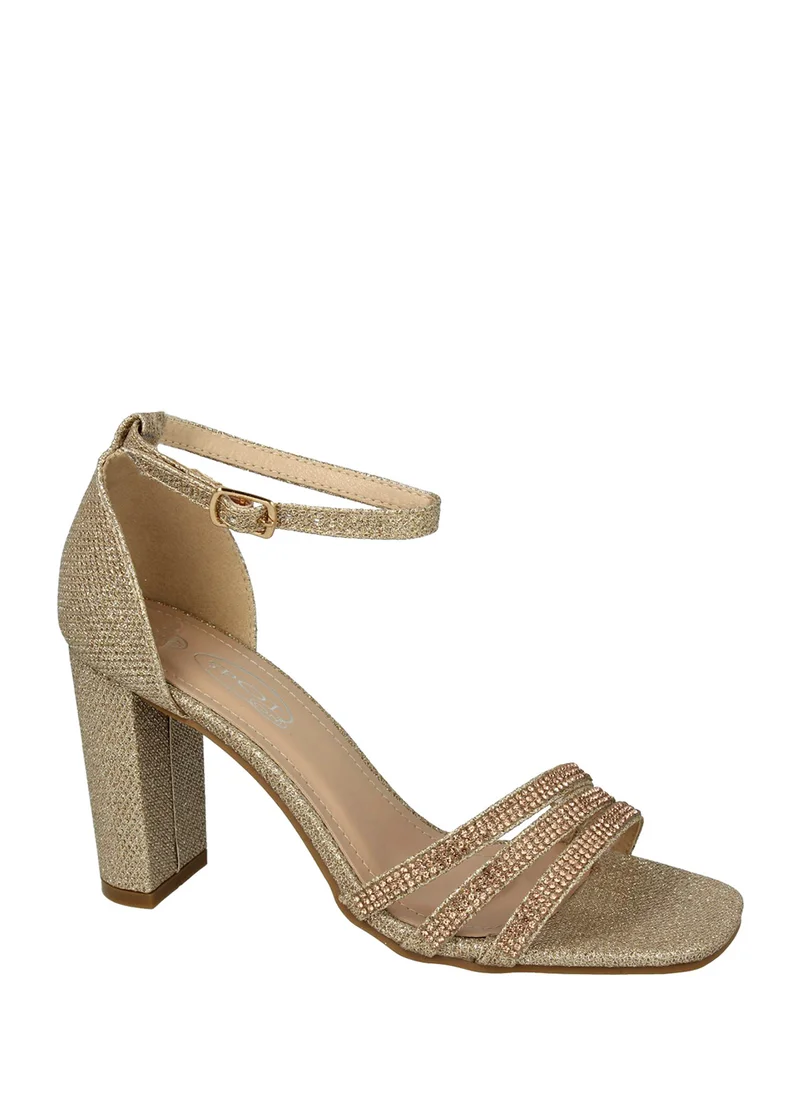 ELLA Glitter Block Heel Sandal