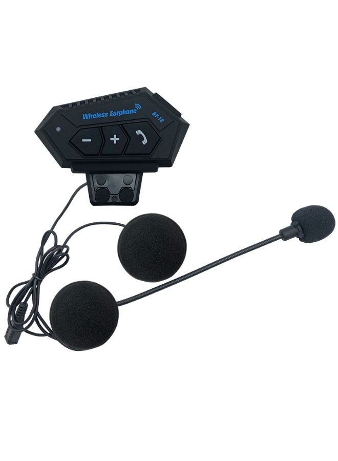 EUROFONE Bluetooth Helmet Headset, IP67 Waterproof Motorcycle Helmet Stereo Bluetooth 5.0 Headset, Music Earphones with 500mAh Battery, 20 Hours Playtime, Dual Device Connection, Easy Installation for All Helmets - Image 1