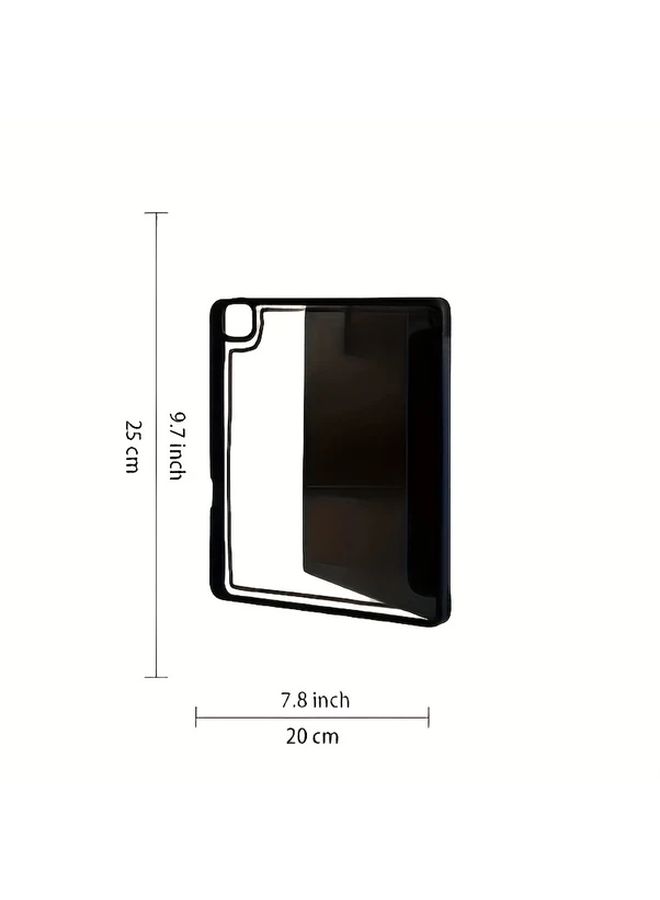 حافظة Samsung Galaxy Tab A7 Lite - بنفسجي فاتح، حزام قابل للتعديل، حماية كاملة، حامل دوّار، حامل قلم - Image 2