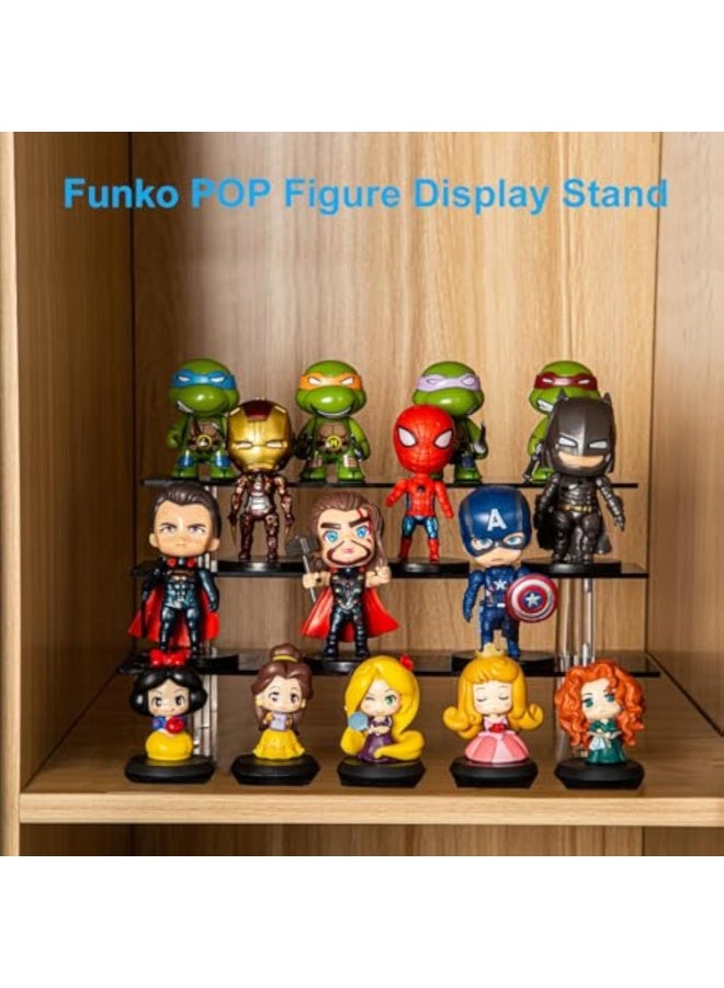 Arabest حامل عطور من 3 طبقات، حامل عرض أكريليك أسود، رف عطور لعرض الحلويات للحفلات، حامل شخصيات Funko POP، مجموعة مستحضرات التجميل، حامل كعك الكب كيك - Image 3