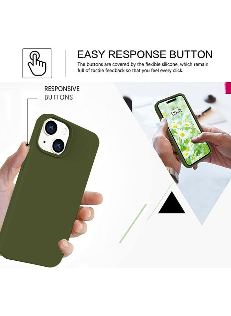 iPhone 15 Plus Mobile Case Cover with Soft Liquid Silicone Protection Anti-Scratch Shockproof Accessories Slim Protective Back Cover with Comfortable Hold Touch Feeling and Anti-fingerprint - Image 4