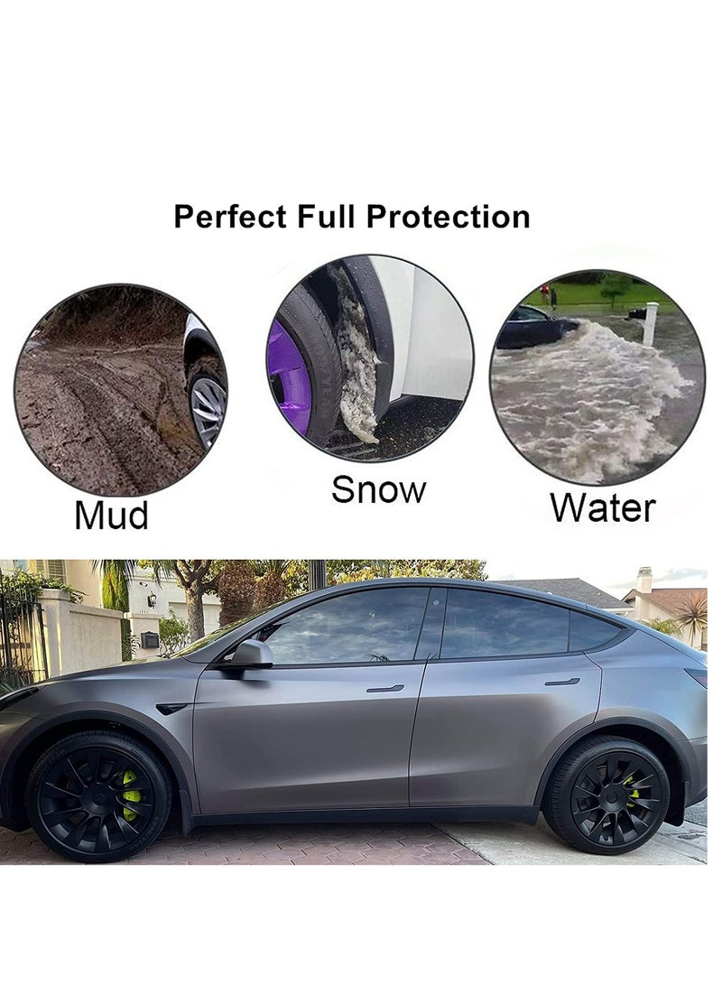 Nansure Car Mud Flaps Compatible with 2020 2021 2022 2023 Tesla Model Y Mud Flaps Splash Guards Mudguard Mudflaps Car Accessories for Model Y No Need to Drill Holes Set of 4 - Image 4