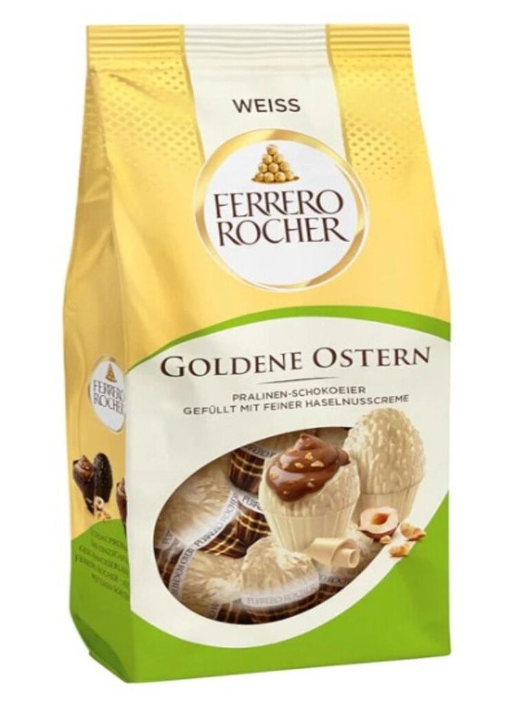 ferrero_rocher - فيريرو روشيه كيس بيض ذهبي ابيض -90 جم - Image 1