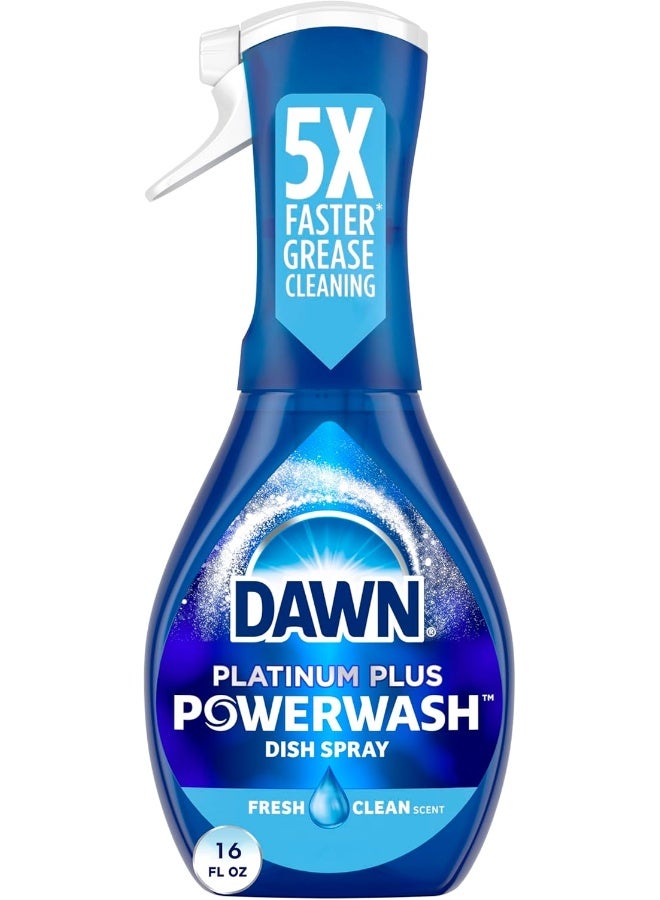 Dawn Platinum Powerwash Dish Spray, Dish Soap, Fresh Scent, 16 Fl Oz - Image 1