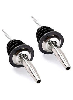 2PCS Wine Pour Spouts Set Stainless Steel Bottle Spout and Olive Oil Liquor Pourers Dust Caps Covers