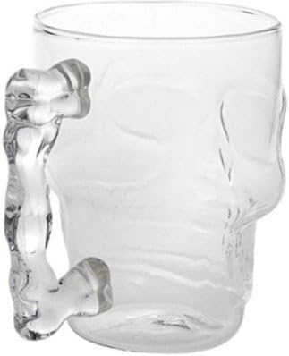 RAAHA RAAHA Crystal Skull Beer Mug Set 450ml Glass with Handle 2Piece - Image 5