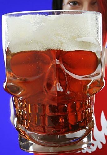 RAAHA RAAHA Crystal Skull Beer Mug Set 450ml Glass with Handle 2Piece - Image 2