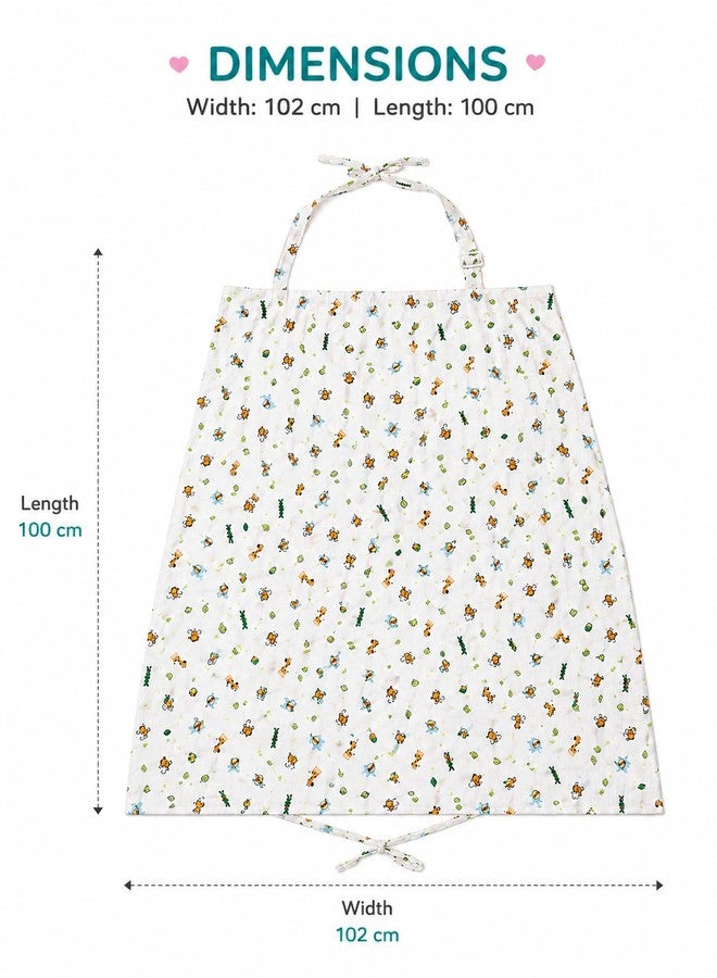 Motherly Nursing Cover for Breastfeeding Moms | Soft & Breathable Feeding Apron with Full Privacy | Multi-Use Feeding Cover, Feeding Scarf & Baby Cover | Blue Cloud Print - Image 2