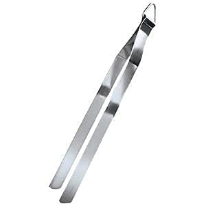 Adaamya® - 30 cm - Heavy Silver Stainless Steel Clamp (Chimta) Roti, Chapati, Bread, Phulka Grill Tong for Cooking & Kitchen Use (30 cm (XL)) - Image 4