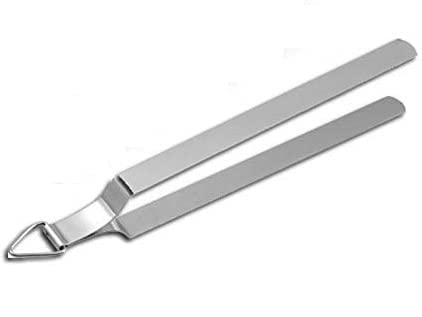 Adaamya® - 30 cm - Heavy Silver Stainless Steel Clamp (Chimta) Roti, Chapati, Bread, Phulka Grill Tong for Cooking & Kitchen Use (30 cm (XL)) - Image 5