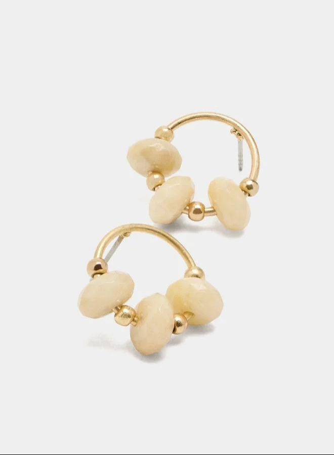 بارفوا أقراط حلقية مع خرز