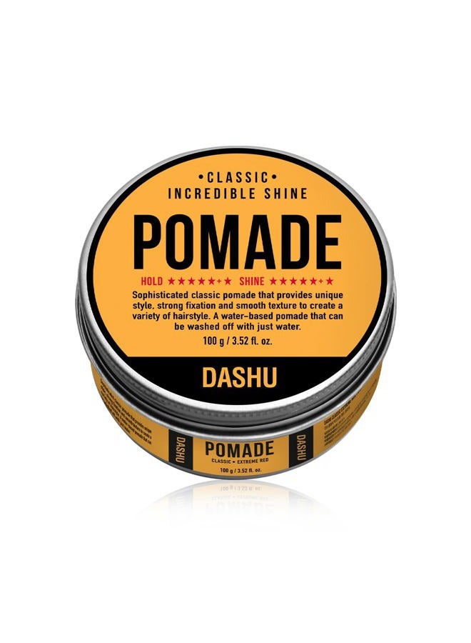 Dashu Classic Incredible Shine Pomade 3.5oz - Strong Hold & High Shine for Hairstyling - Image 1