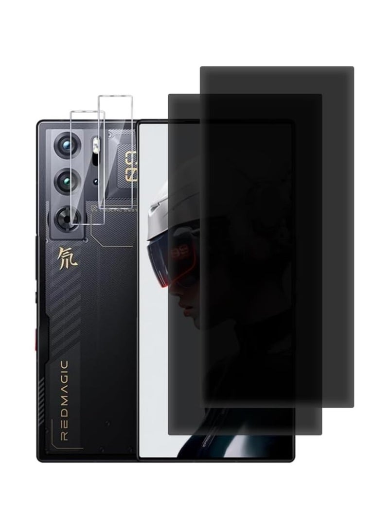General [2+2] Privacy FilmCompatible with ZTE Nubia Red Magic 9 Pro Privacy Screen Protector 9H Hardness FilmFull Screen Privacy Tempered Glass Scratch Resistant No Bubbles  - Image 1