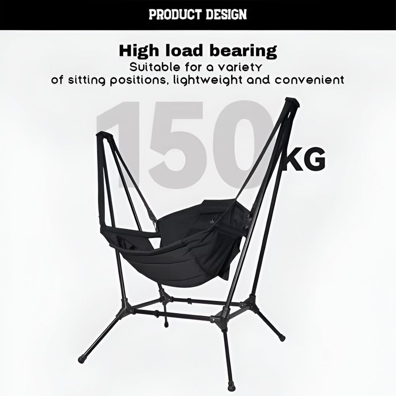 Divik Divik Foldable Single Seater Chair Hammock Beautiful Swing with Stand Outside Balcony Room Jhula Indoor or Outdoor Hanging Swing Hammock 1Set  - Image 2