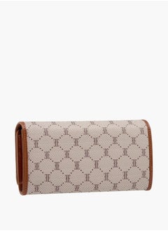 ELLE Women Monogram Print Crossbody Bag with Button Closure and Chain Strap  - Image 2