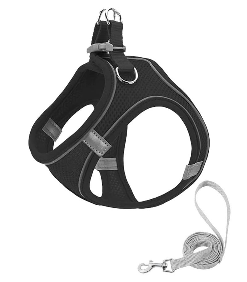 NASULA Adjustable Mesh Vest Dog Harness Pet Chest Strap for Running Walking Outdoor Harness for pet Dog & Cat (Small, Black) - Image 5
