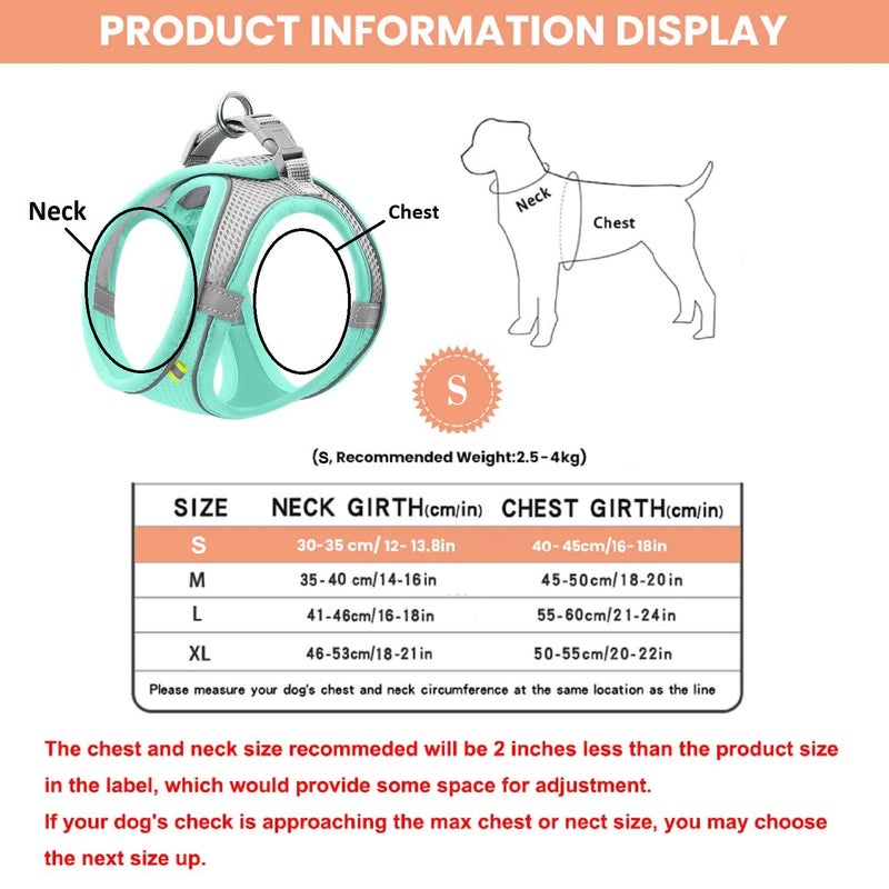 NASULA Adjustable Mesh Vest Dog Harness Pet Chest Strap for Running Walking Outdoor Harness for pet Dog & Cat (Small, Black) - Image 2