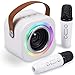 EGivwcvic Mini Karaoke Machine for Kids with 2 Wireless MicsTOP Singing Toys Birthday Gifts Ideas for Girls Ages 3456789101112 Years OldGreat Gift Ages GirlsBoys Trend Party - Image 3