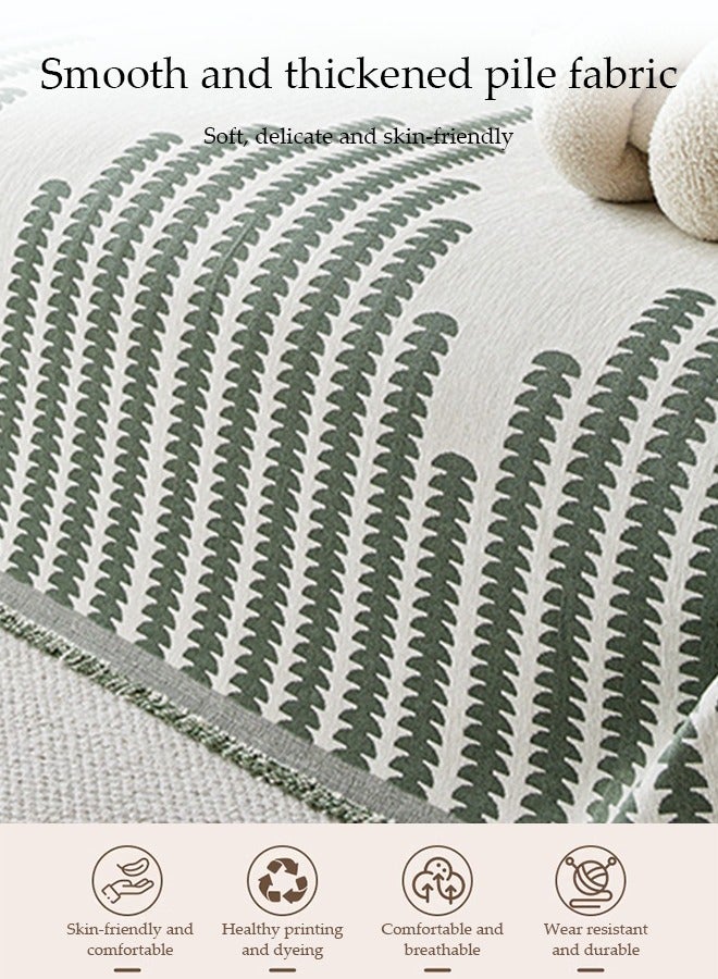 DUNISO Chenier Sofa Cover, Double Sided Sofa Protection Cover, Breathable Nap Blanket, With Tassels, Not Easy To Pilling, Wear Resistant And Scratch Resistant, Suitable For All Seasons, Suitable For Two Seater Sofas, 180 * 230cm - Image 3