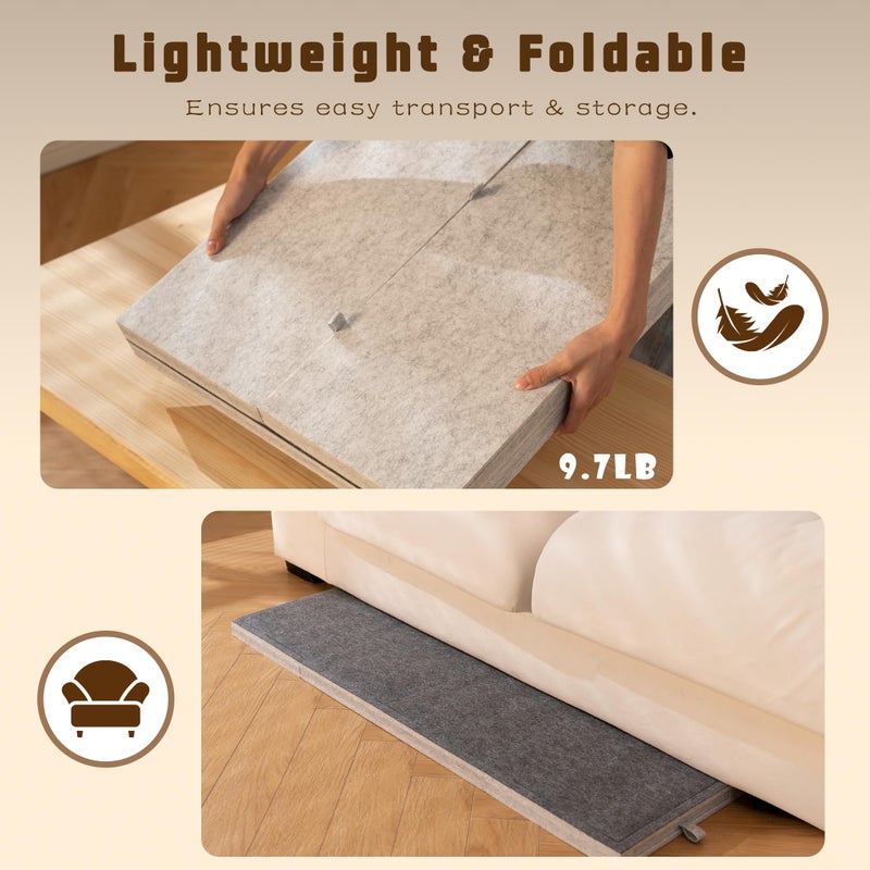 Tektalk 2000 Piece Foldable Jigsaw Puzzle Table with Cover, 3-Tilting-Angle Plateau, Lightweight Portable Felt Puzzle Board with 6 Sorting Drawers (Light Gray) - Image 3