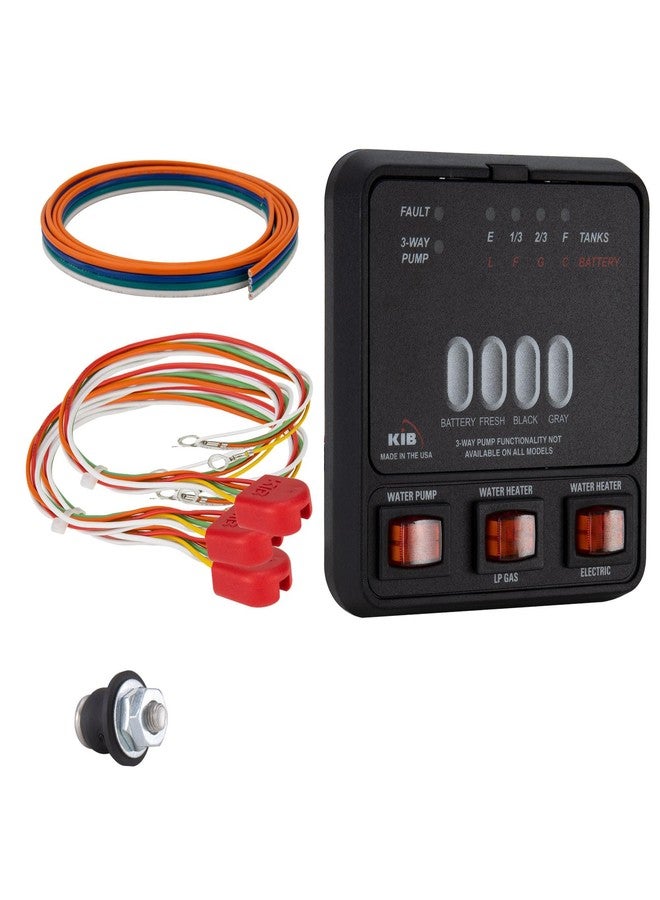 RecPro RV Tank Sensor Monitor Panel M25 | KIB Replacement | Panel Only | Fresh Water or Holding Tank Level Sensor (Black) - Image 1