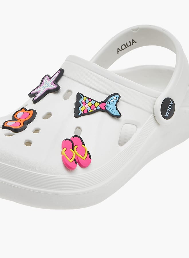 Aqua Girls Accent Detail Slip-On Clogs  - Image 4