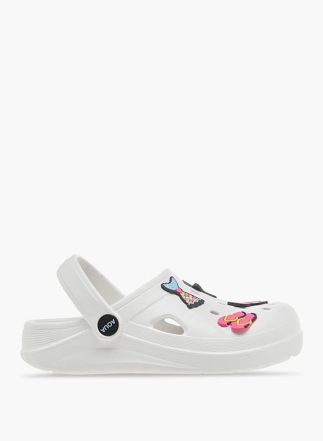 Aqua Girls Accent Detail Slip-On Clogs  - Image 3