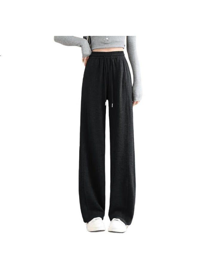 Liberal Loose Wide Leg Pants For Women Spring High Waist Straight Banana Pants Slimming And Comfortable Narrow Version Casual Pants - Image 1