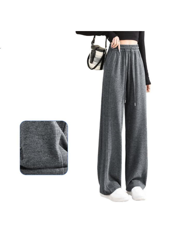 Liberal Loose Wide Leg Pants For Women Spring High Waist Straight Banana Pants Slimming And Comfortable Narrow Version Casual Pants - Image 3